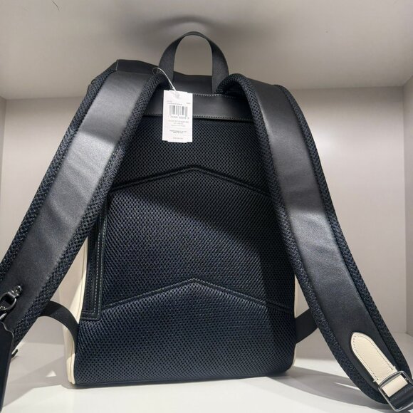 coach Racer Backpack In Blocked Signature Canvas cy775 - Picture 3 of 7
